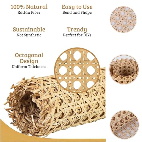 Viennese Wicker, Chest of Drawers, Wicker Wicker, Natural, Sold by the Metre, Viennese Wicker, 200 x 35 cm - Image 2