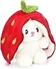 Özgüner Toy 40 cm Plush Strawberry Rabbit, Rabbit plush animal, plush animal, strawberry, easter rabbit, plush-eared strawberry bag, plush strawberry rabbit, strawberry, plush, easter gift