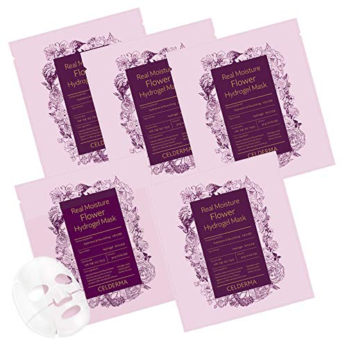 CELDERMA Real Moisture Flower Hydrogel Mask Pack (5-sheet)