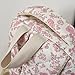 LAIQIAN Flower Backpack 3pcs Quilted Backpack for Women Cute Floral Rucksack Fashion Travel Daypack (PINK)