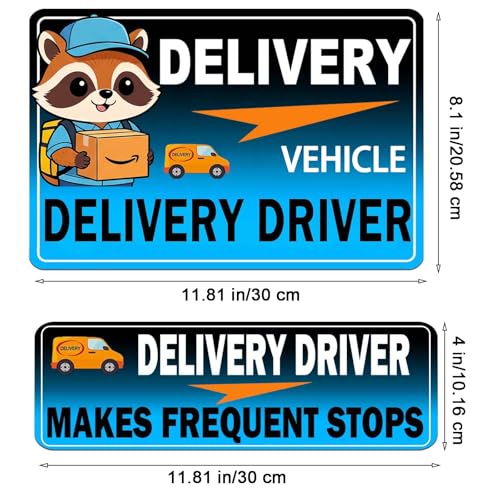 image for Z-oneMart Flex Delivery Driver Car Magnet, 3PCS Frequent Stops Removab