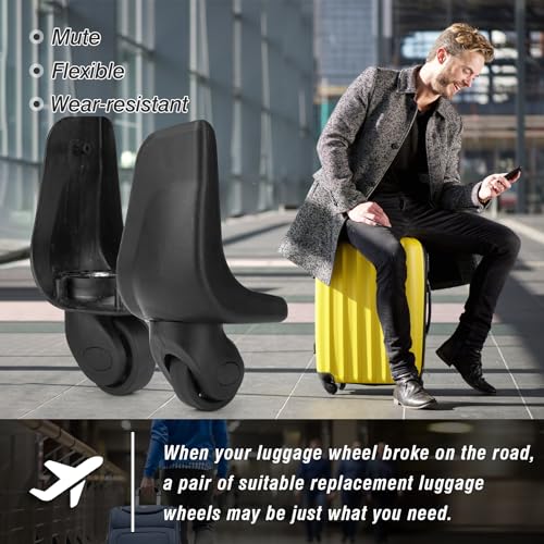 Super Ma Rodas de reposição para reparo de rodas de bagagem 360 Spinner, MA-W146- Rodas traseiras, 2