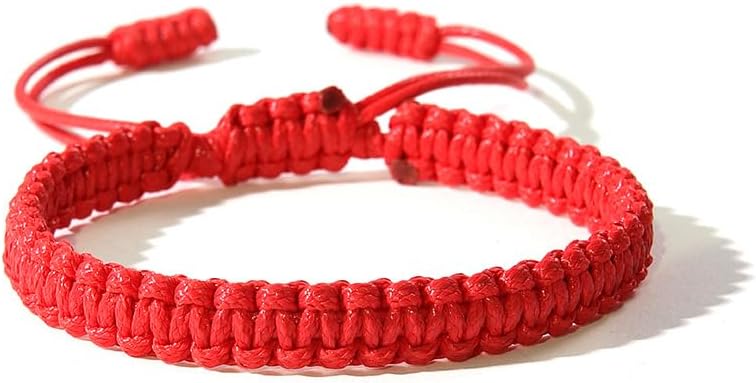 Handmade Rope String Hand-Knitted Bracelet for Women Adjustable Knitted String Rope Braided Bracelet Tibetan Buddhist Woven Lucky Cotton Bracelet for Men Gifts Jewelry