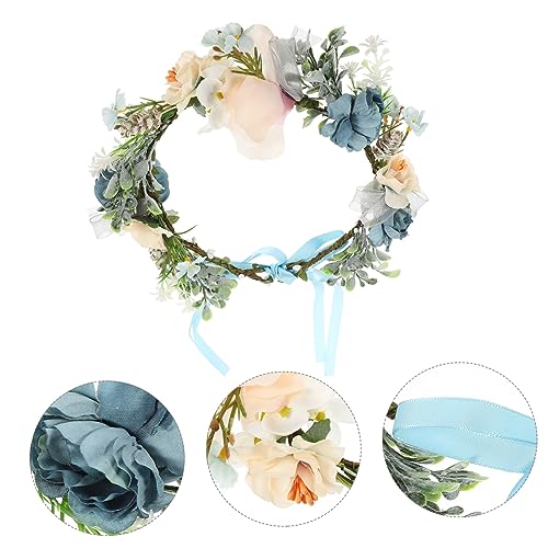 Yardwe Verstellbares Blumen-Hundehalsband Hochzeit Künstlicher Blumenkranz Für Hunde Und Katzen Leichtes Haustierhalsband Für Hochzeitsfeiern Fotos Und Partys