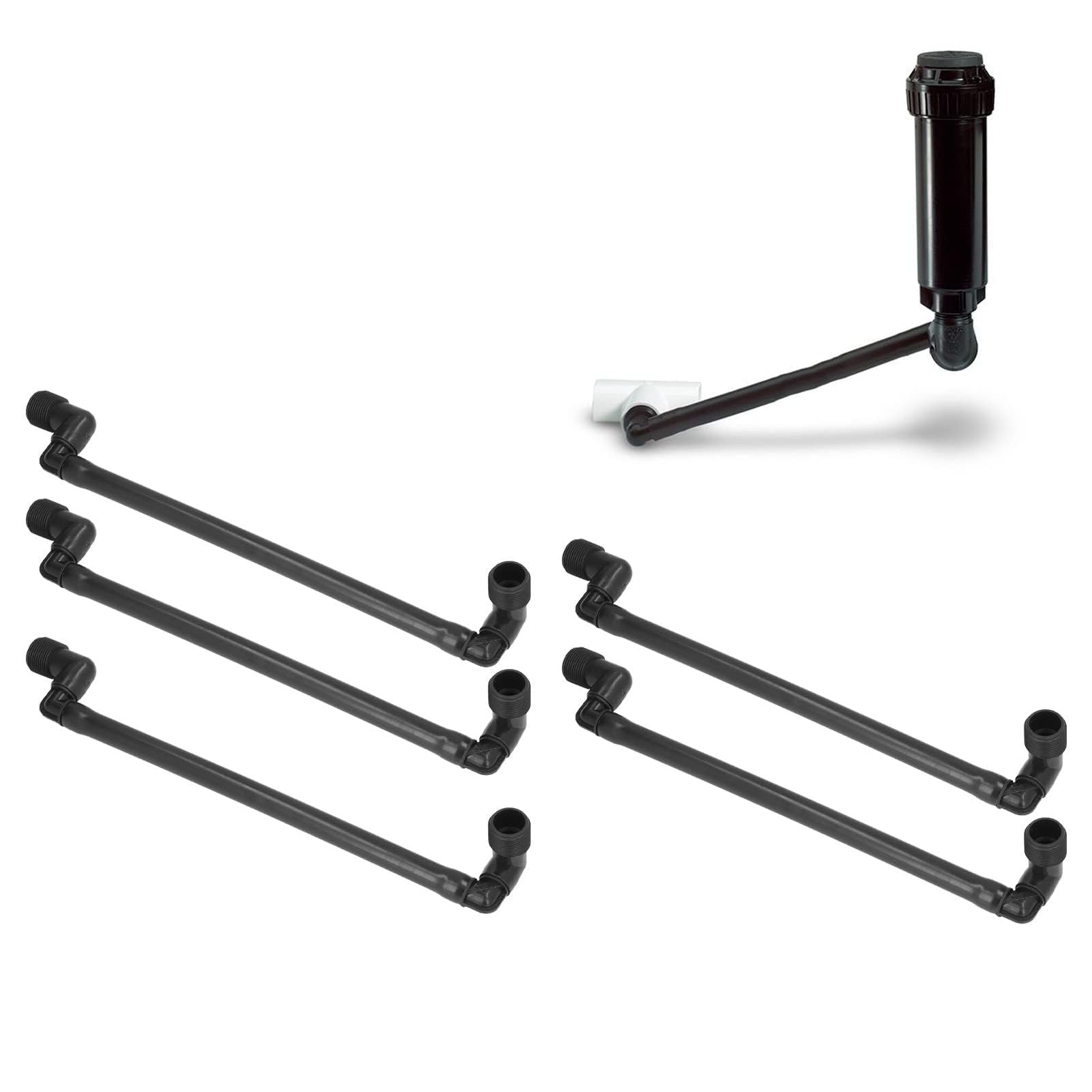 5PCS G3/4 External Thread Swing Joint Pipe, Pipe Swing Assembly, Rotatable Swing Joint Assembly Lawn Irrigation Tool Automatic Irrigation Accessories for Garden Sprinkler System