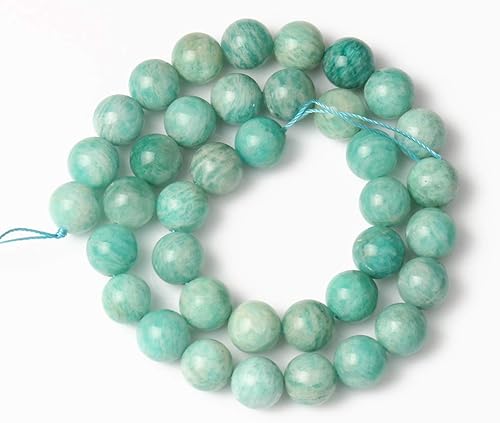 Miniatura 5 de Yochus Cuentas de amazonita de 0.394 in Cuentas redondas sueltas de piedra natural para la fabricación de joyas