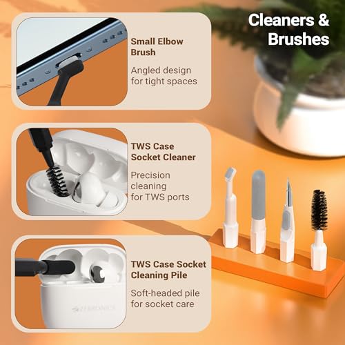 Image of ZEBRONICS CK500 21-in-1 Multipurpose Cleaner kit, Vacuum Cleaner, for Smartphones, Tablets, Cameras, Laptops, Keyboards, Earphones, Refillable Spray Bottle, Type-C Charging (Black)