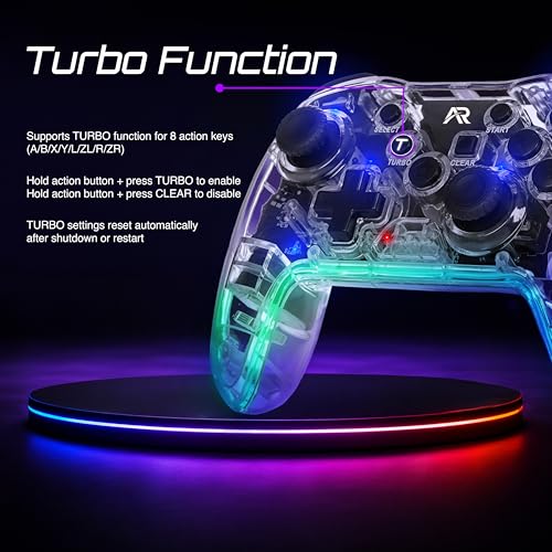 Image of ARcNet Spectra Wireless Controller Compatible for, PC iOS, Android, PS4, PS3 and Cloud Gaming , Tri-Mode | 2.4GHz + Bluetooth + Wired | with 1000Hz Polling Rate, RGB , Dual Vibration, and Turbo Function 6-Axis Gyro,Hall Effect Joysticks and Triggers