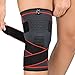 Dr. Wolf Knee Compression Sleeve - Adjustable Knee Wrap For Crossfit, Powerlifting, Basketball, Soccer, & Running - Provides Pain Relief & Patella Support For Men & Women With Arthritis & Knee Injury (Medium)