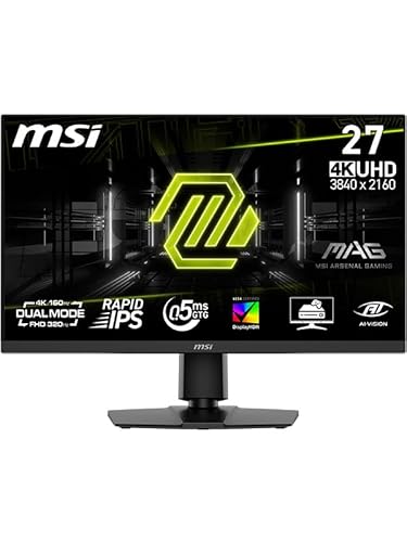 MSI MAG 272URDF E16 27" 4K UHD 160Hz / FHD 320Hz Rapid IPS Gaming Monitor - Black