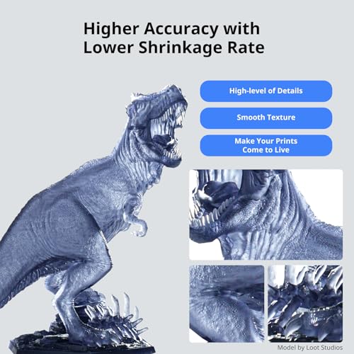 Image of ANYCUBIC ABS-Like Resin 3.0, Upgraded 14K 3D Printer Resin with Enhanced Strength and Toughness, High Precision, Low Odor, Wide Compatibility for All LCD Resin 3D Printers (Smoky Black, 1kg)