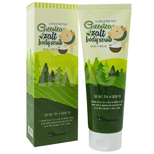 Green tea Salt Body Scrub - Elizavecca Milky Piggy