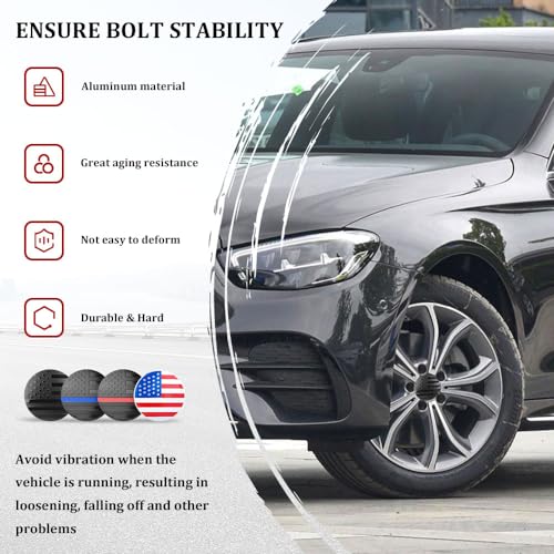 RGOAANC 4PCS Wheel Center Caps Stickers with American Flag Design, Center Caps for Rims, Automotive Exterior Accessories Waterproof Wheel Hub Cap Compatible with 56mm/2.2 Inch Hub Center Cap - Thumbnail 4
