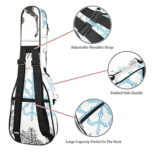 Housse de transport pour ukulélé avec motif cerf et flocons de neige pour concert soprano ténor 58,4 cm d’épaisseur 10… - Les Beatles, Paul McCartney, John Lennon, RIngo Starr, George Harrison Housse de transport pour ukulélé avec motif cerf et flocons de neige pour concert soprano ténor 58,4 cm d'épaisseur 10… – Image 4