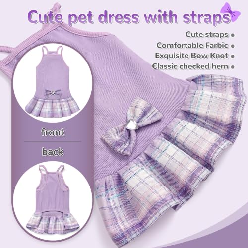 YUDODO Pet Dog Dress for Small Dogs Girl, Pet Clothes with Bowtie by YUDODO - Used condition - Image 2