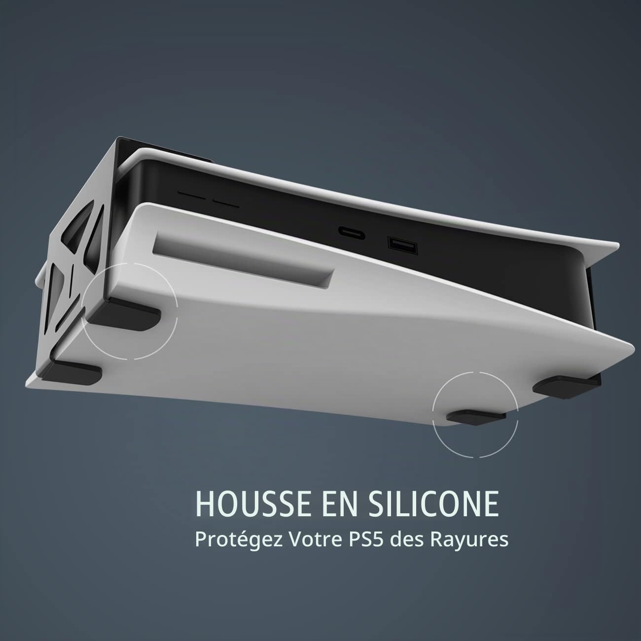 Monzlteck DP-05 Support de Bureau pour PS5/PS5 Slim, Support furtif Compatible avec Disque PlayStation 5 et Console numérique Edition numérique, économie d'espace, DP-05
