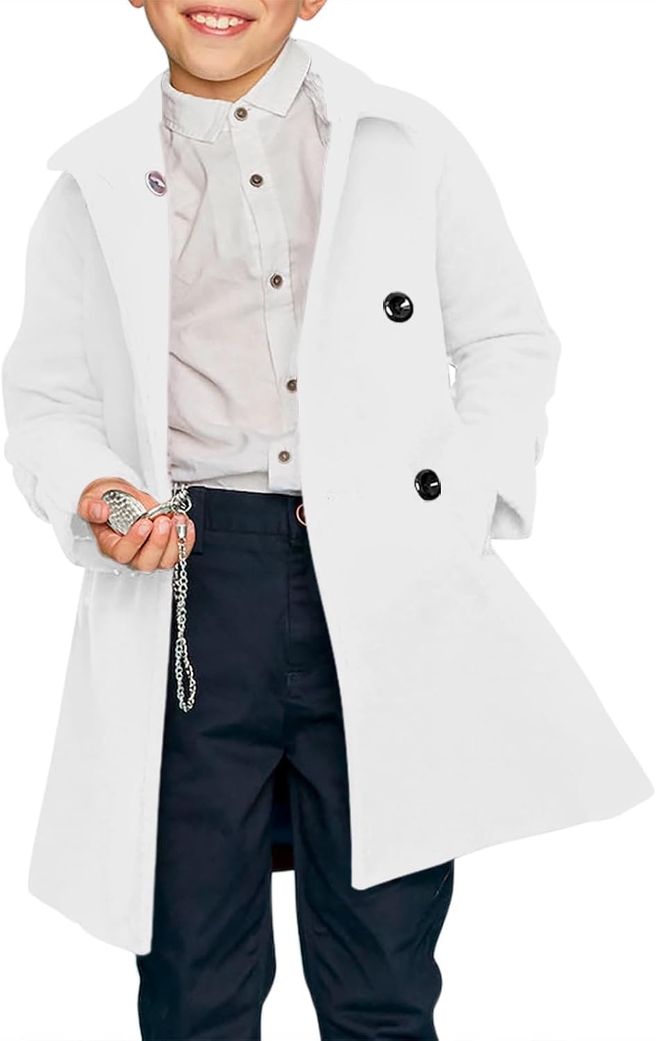 Meikulo Boys Double Breasted Pea Coat Kids Winter Overcoat