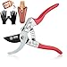 OBED - 8” Hand Pruning Shears - Professional Bypass Pruners with Durable SK-5 Sharp Stainless Steel Blade - Tree Hand Clippers with Ergonomic Pvc Coated Handle and Safety Lock Gardening Shears Tools
