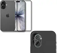 Película De Vidro 3D Tela Toda Para iPhone + Película Lente de Câmera (iPhone 17)