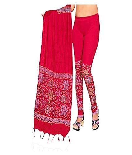 Printed Leggings with Dupatta Set 