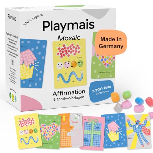 Playmais Mosaic Affirmation Cards | 2300 Teile | Bastelset | natürliches...