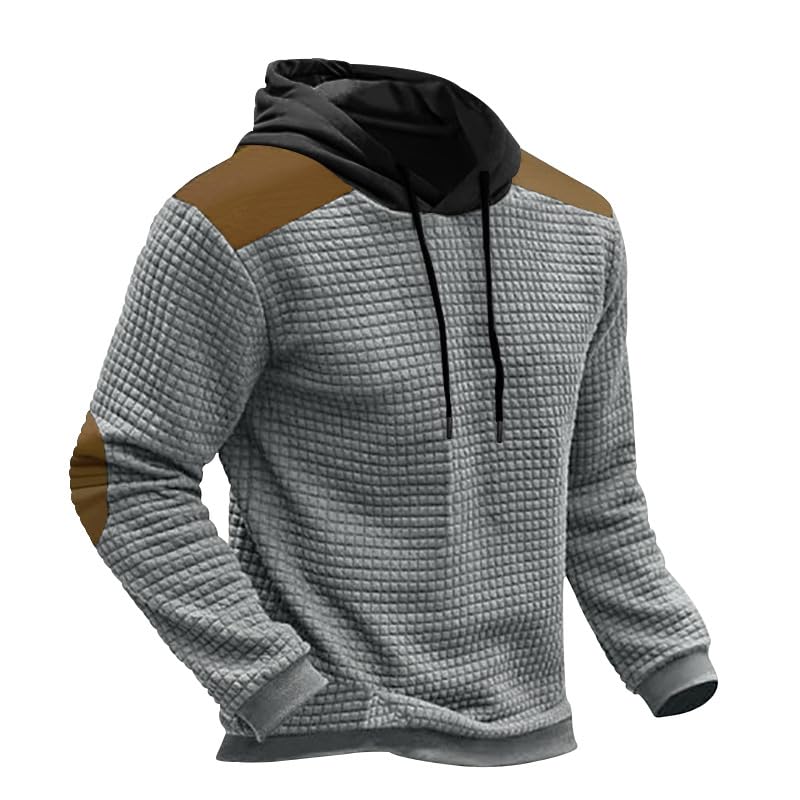 Hoodies for Men Plaid Sweatshirts Long Sleeve Pullover Hoodie Casual Workout Shirt Loose Fit Graphic Vintage Top Trendy2