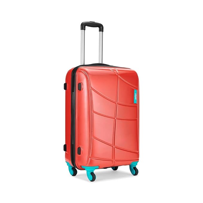Safari Crypto 65 Cms Polycarbonate Red Trolley Bag Cabin 4 Wheels Hard