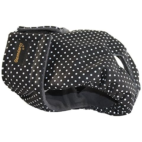 Glenndarcy Dotty Black Female Dog Diaper Cover