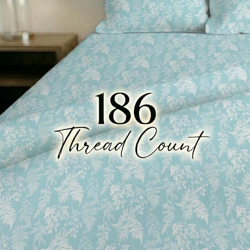 Image of Mafatlal 186 TC Metro Cotton Double Bed Bedsheet | 90x100 Inch|Soft, Breathable & Lightweight | Includes 2 Pillow Covers| Teal Shadow 1