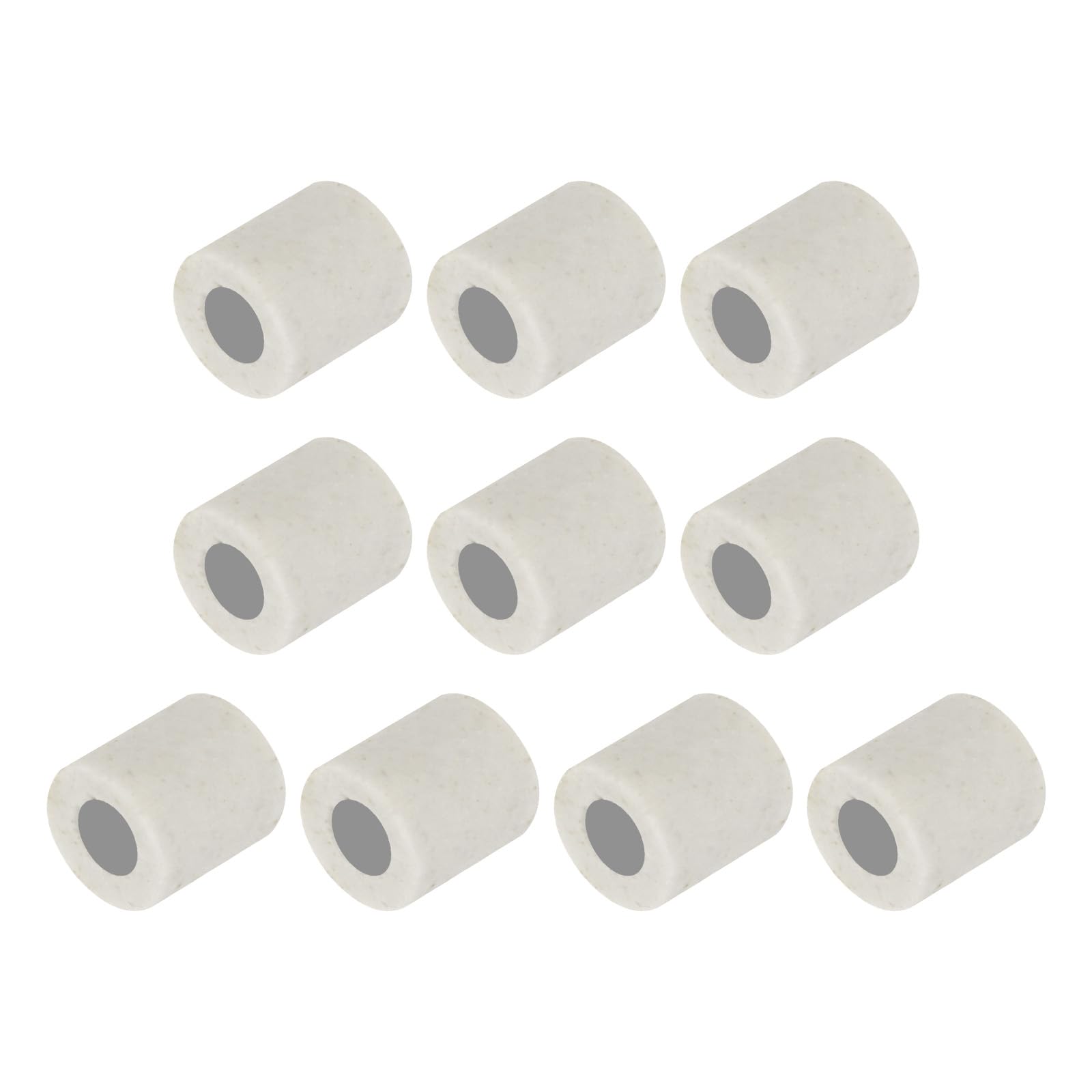 QUARKZMAN 10pz Tubo Ceramico Isolato da 2mm per Fascio di Fili Elettronici Protezione Isolante Termica a Singolo Foro, 4mm x 5mm