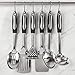 Home Hero Stainless Steel Kitchen Utensils Set - Black Handle Nonstick Stainless Steel Cooking Utensils Set - Heat Resistant Kitchen Essentials & Metal Kitchen Gadgets (Silver & Black)
