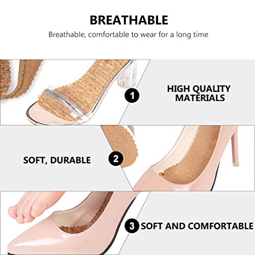 Abaodam 2 Pairs Heel Inserts For Women Shoe Insoles Plantillas Shoes Too Big Cushion Inserts Foam Filler- Cork Insoles Adhesive Shoe- Insoles Shoes Inserts Female Insoles #TOP1