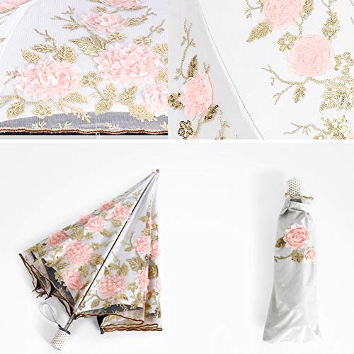Honeystore Gothic Lace Umbrella Decorations Vintage Embroidery Wedding Parasol 27Beige - Thumbnail 3
