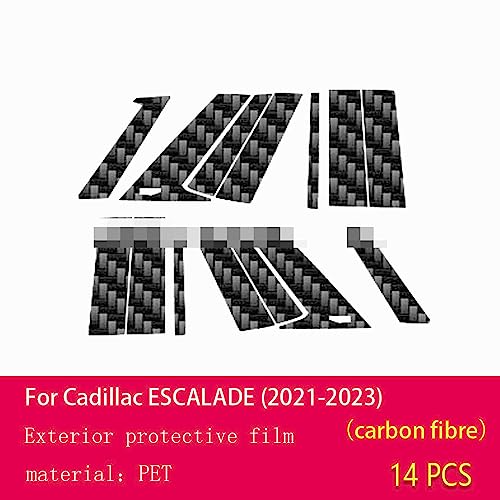 Film PPF anti-rayures pour pilier de fenêtre Cadillac Escalade 2021-2023 protection carbone - 4
