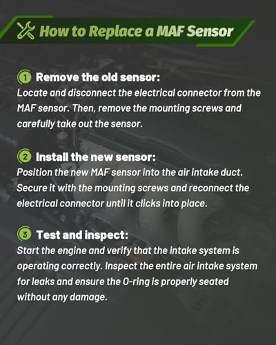 Image of Mass Air Flow Sensor MAF Replacement Fit for Chevrolet Silverado 1500, Tahoe, Suburban, GMC Sierra 1500, Yukon, Cadillac Escalade 5.3L 6.2L V8 - Replaces 23256991, 5-Pins