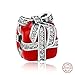 Produktbild MOCCI 2016 Weihnachten rot funkelnden Geschenk Emaille & Clear CZ 925 Silber DIY passt für Original Pandora Armbänder Charm Modeschmuck