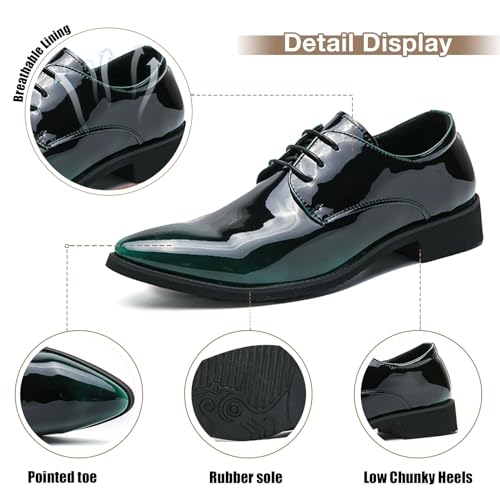 Tuxedo Shoes Patent Leather Wedding Dress Shoes for Men Lace up Formal Business Oxford Shoes2