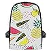 MALPLENA Kleiner Kinder-Rucksack mit Pizza und Obst, Kindergarten-Rucksack