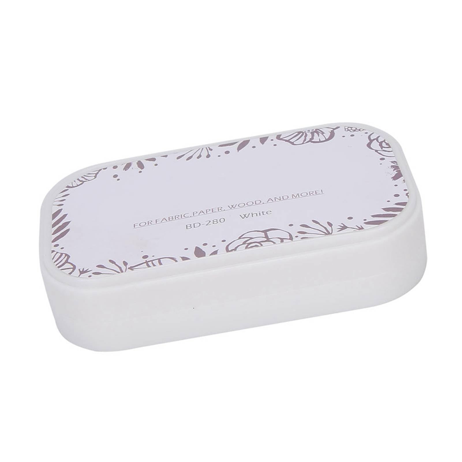 Cocoarm Poduszka z Tuszem DIY, Kolorowa Gąbka, Nie Zmywalna, do Stemplowania na Papierze, Płótnie, Drewnie, z Efektem Pudru do Wytłaczania (BD-280 porcelana biała)