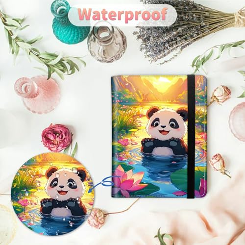 Image of Wedding Albums 4x6 120 Pockets Photos with Strong Elastic Band, Small Mini Albums Sheet Protector Folder for Photos, Album for Family Anniversary Women Men Baby Vacation Gift, Lotus Panda