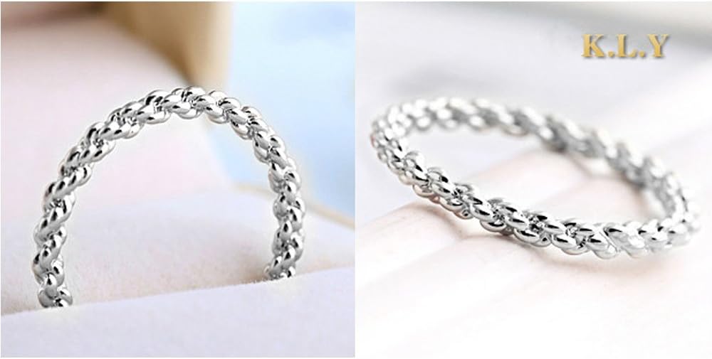 ୨୧新品✨【K.L.Y】ミディリングスパイラルリングダイヤ18金RGP号 Amazon.co.jp: [K.L.Y] 指輪 レディース 華奢 ミディリング