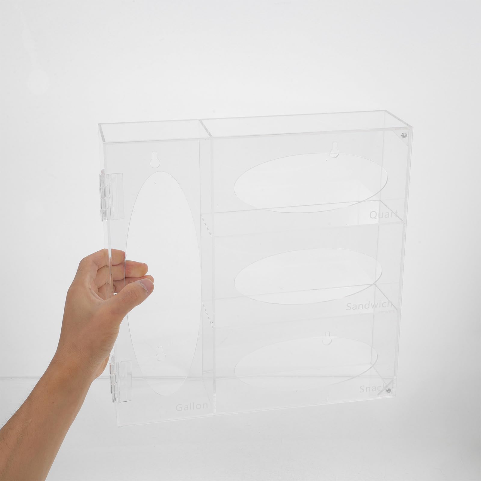 PRETYZOOM Dispenser Rapido Trasparente Guanti in Acrilico per e da Parete Design Minimalista Accesso per Ambienti Professionali e Laboratori