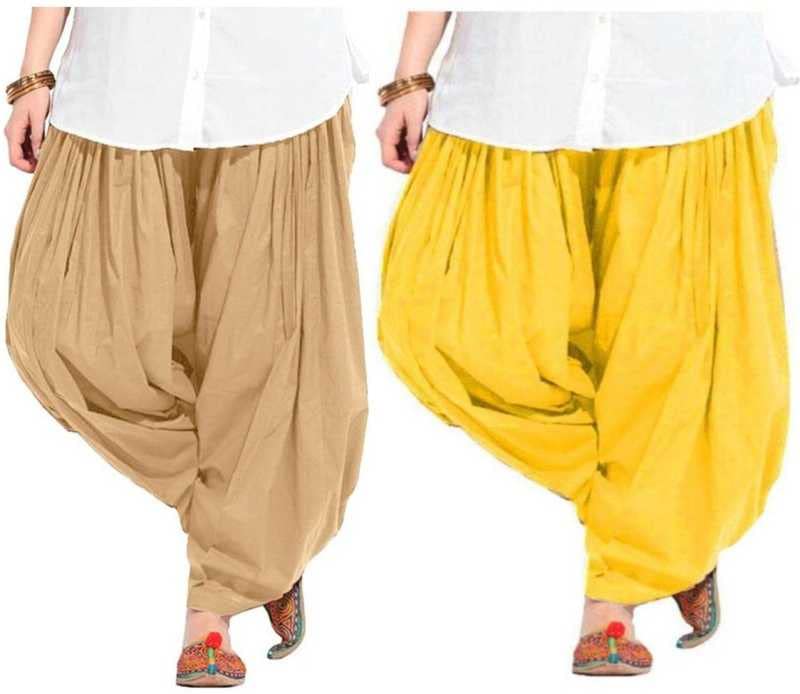 Woman's Plain SEMI Patiala Salwar Combo of 2 Free Size || Patiala || Patiyala || Patiala Combo || Free Size-image-25