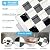Art3d 10-Pack Heavy-Duty Peel and Stick Backsplash, 12x12 Inch Self-Adhesive Wall Tile Stick on Kitchen Countertop, Black & White