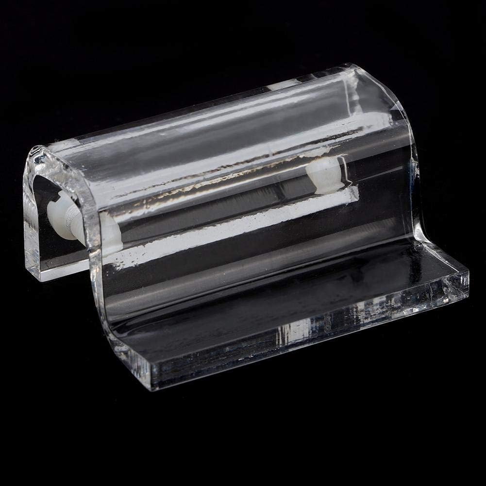 Clip de Couvercle en Verre pour Aquarium Support de Couvercle en Verre Acrylique Clips de Couvercle de Réservoir de Poissons avec Vis 4 Pièces