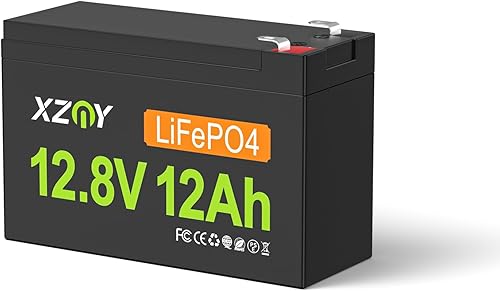 Miniatura 1 de XZNY Batería compacta de litio de 12 V 12 Ah, batería recargable de 12 V de ciclos profundos LiFePO4 Batería integrada de 10 A BMS, batería de 12
