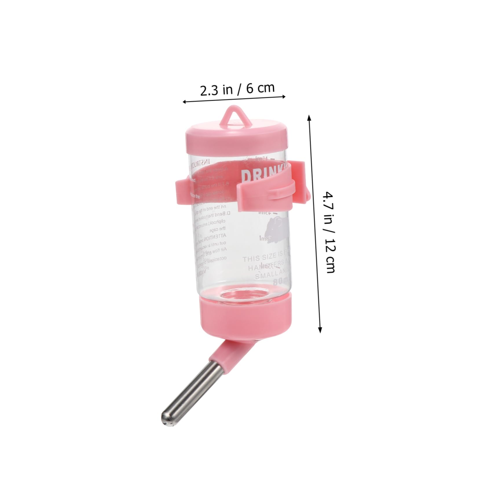 BESPORTBLE 2pcs Automatic Pet Water Fountain Hamster Drinkers Leakproof Stainless Steel Pp Material