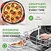 NutriChef 2-Piece 13-Inch Nonstick Pizza Tray, Round Carbon Steel Non-Stick Pizza Pan with Perforated Holes, Premium Bakeware Pizza Screen with Silicone Grip Handles, Dishwasher Safe, NCBPIZX2