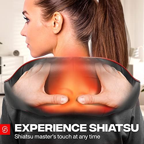 Shiatsu Neck and Shoulder Massager with Heat Back Massager Deep Tissue for Women Men Neckrelax Neck Pain Relief Massage Machine Shoulder Massager with Heat Infrared Massager Neck Relax Massage Belt