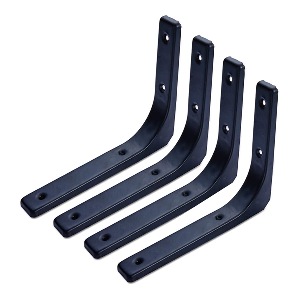 Buy ZJC 4 Pcs Metal Wall Brackets, HeavyDuty Shelf Brackets, Black And